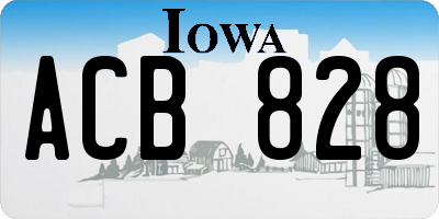 IA license plate ACB828