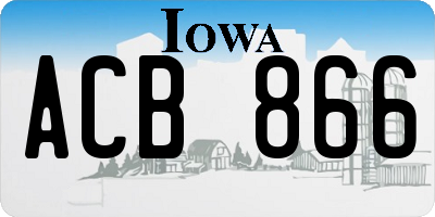 IA license plate ACB866