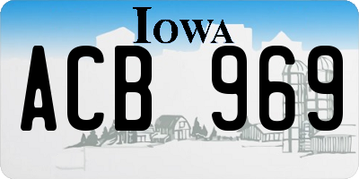 IA license plate ACB969