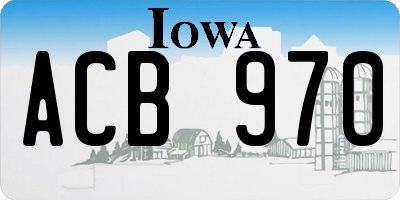 IA license plate ACB970
