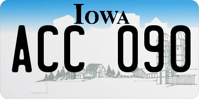 IA license plate ACC090