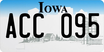 IA license plate ACC095