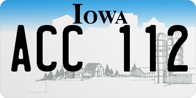 IA license plate ACC112