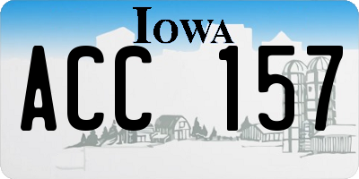 IA license plate ACC157