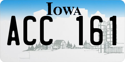 IA license plate ACC161