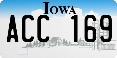 IA license plate ACC169