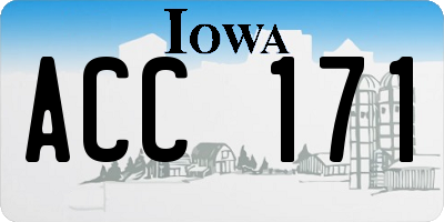 IA license plate ACC171