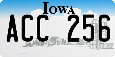 IA license plate ACC256