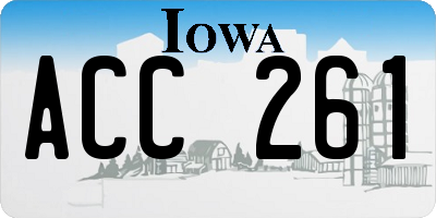 IA license plate ACC261