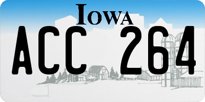 IA license plate ACC264