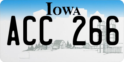 IA license plate ACC266