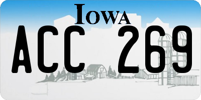 IA license plate ACC269