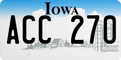 IA license plate ACC270