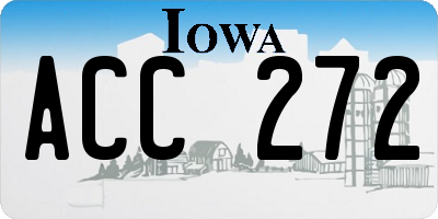 IA license plate ACC272
