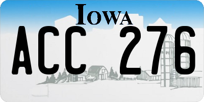 IA license plate ACC276