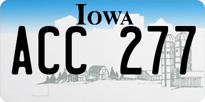 IA license plate ACC277