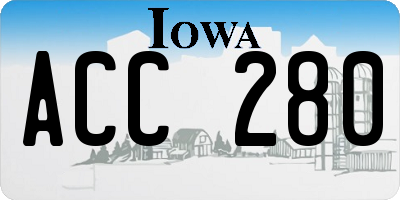 IA license plate ACC280