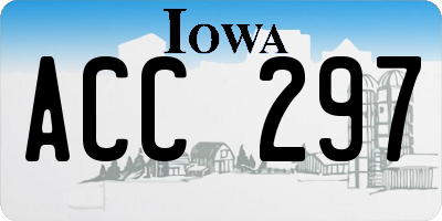 IA license plate ACC297