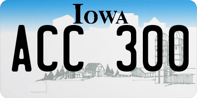 IA license plate ACC300