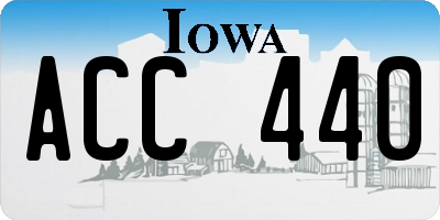 IA license plate ACC440