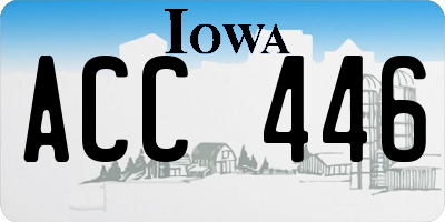IA license plate ACC446