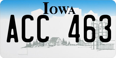 IA license plate ACC463