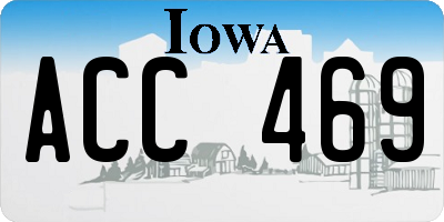 IA license plate ACC469