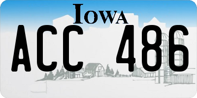 IA license plate ACC486