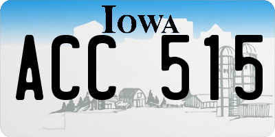 IA license plate ACC515