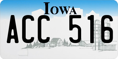 IA license plate ACC516