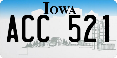 IA license plate ACC521