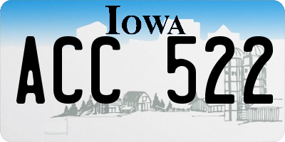 IA license plate ACC522