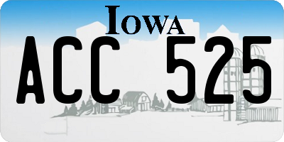 IA license plate ACC525