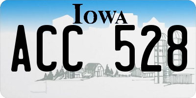 IA license plate ACC528