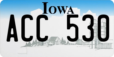IA license plate ACC530
