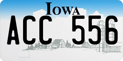 IA license plate ACC556