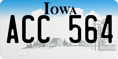 IA license plate ACC564