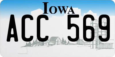 IA license plate ACC569