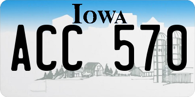 IA license plate ACC570