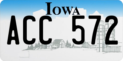IA license plate ACC572