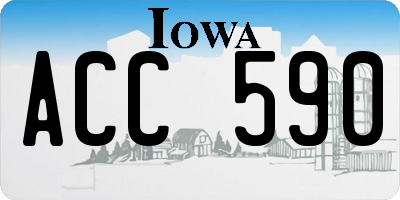 IA license plate ACC590