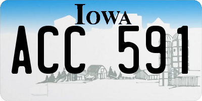 IA license plate ACC591