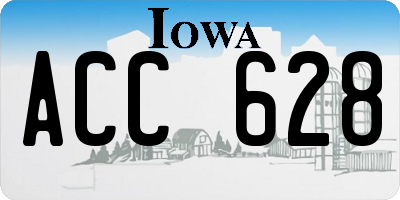 IA license plate ACC628