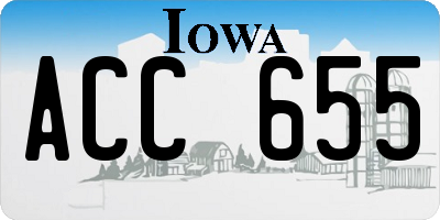 IA license plate ACC655