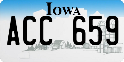 IA license plate ACC659