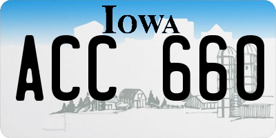 IA license plate ACC660