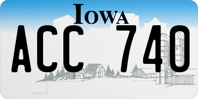 IA license plate ACC740