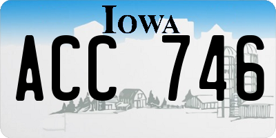 IA license plate ACC746