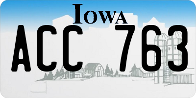 IA license plate ACC763