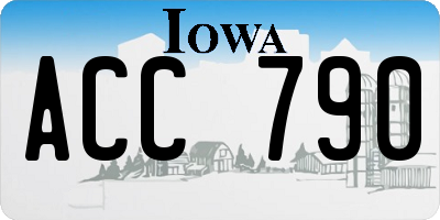 IA license plate ACC790